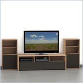 Nexera Infini-T 3-Piece Entertainment Set in Biscotti and Espresso