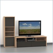 Nexera Infini-T 2-Piece Entertainment Set in Biscotti and Espresso
