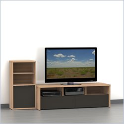 Nexera Infini-T 2-Piece Entertainment Set in Biscotti and Espresso
