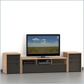 Nexera Infini-T 2-Piece Entertainment Set in Biscotti and Espresso