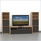 Nexera Infini-T 3-Piece Entertainment Set in Biscotti and Espresso