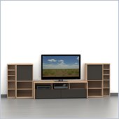 Nexera Infini-T 5-Piece Entertainment Set in Biscotti and Espresso