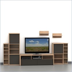 Nexera Infini-T 7-Piece Entertainment Set in Biscotti and Espresso