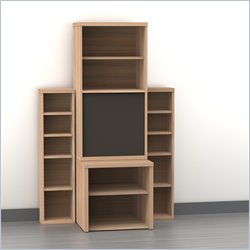 Nexera Infini-T 4-Piece Storage Set in Biscotti and Espresso