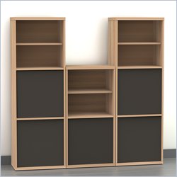 Nexera Infini-T 3-Piece Storage Set in Biscotti and Espresso