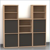 Nexera Infini-T 3-Piece Storage Set in Biscotti and Espresso