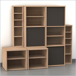 Nexera Infini-T 6-Piece Storage Set in Biscotti and Espresso