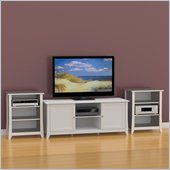 Nexera Vice Versa 3-Piece Entertainment Center in White