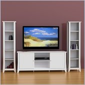 Nexera Vice Versa 3-Piece Entertainment Center in White