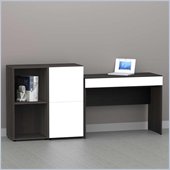 Nexera Allure 3-Piece Office Module in Ebony and White