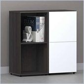 Nexera Allure 2-Piece Storage Module in Ebony and White