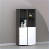 Nexera Allure 4-Piece Storage Module in Ebony and White