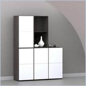 Nexera Allure 5-Piece Storage Module in Ebony and White