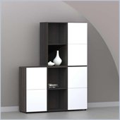 Nexera Allure 5-Piece Storage Module in Ebony and White
