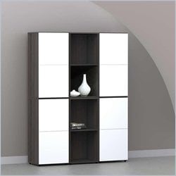 Nexera Allure 6-Piece Storage Module in Ebony and White