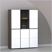 Nexera Allure 6-Piece Storage Module in Ebony and White