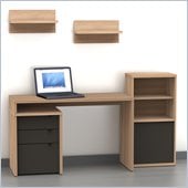 Nexera Infini-T 5-Piece Office Module Set in Biscotti