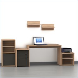 Nexera Infini-T 6-Piece Office Module Set in Biscotti