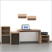 Nexera Infini-T 6-Piece Office Module Set in Biscotti