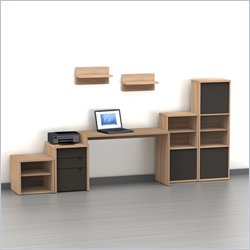 Nexera Infini-T 7-Piece Office Module Set in Biscotti