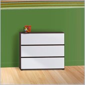 Nexera Atom Chest in White Lacquer and Ebony