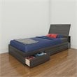 ADD TO YOUR SET: Nexera Atom 39 Reversible Storage Bed in White Lacquer and Ebony