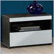ADD TO YOUR SET: Nexera Atom Night Table in White Lacquer and Ebony