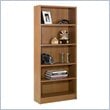 ADD TO YOUR SET: Nexera Essentials 5 Shelf Tall Wood Bookcase in Cappuccino