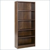 Nexera Essentials 5 Shelf Tall Wood Bookcase in Truffle