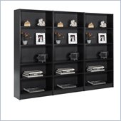 Nexera Essentials 5 Shelf Wall Wood Bookcase in Black
