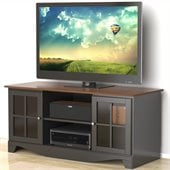 Nexera Pinnacle 54'' HEC TV Stand in Cinnamon Cherry & Black