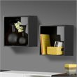 ADD TO YOUR SET: Nexera Avenue Decorative Wall Cubes in Black Lacquer (set of 2)