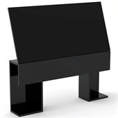 Nexera Avenue Storage Headboard in Black Lacquer & Melamine