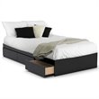 ADD TO YOUR SET: Nexera Avenue Reversible Storage Bed in Black Lacquer & Melamine