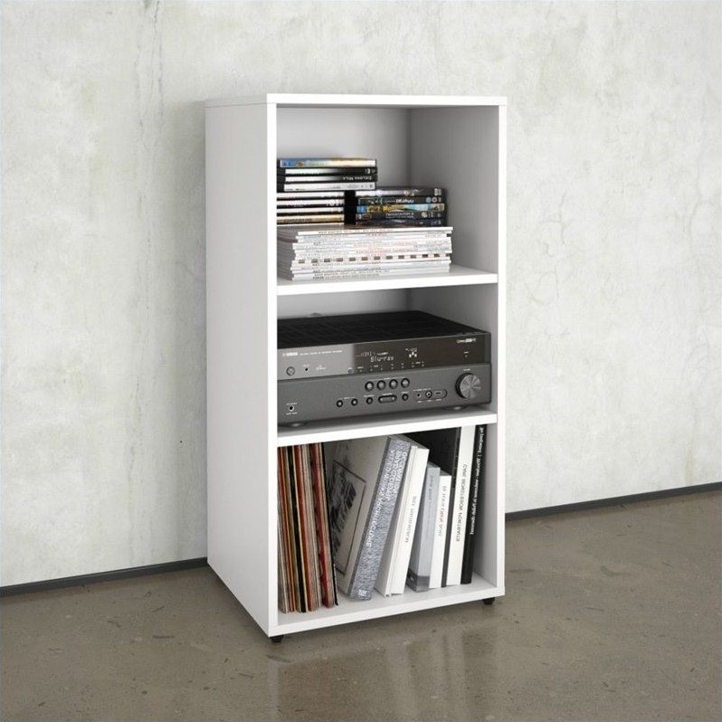 Nexera 22203 BLVD Storage Module: 220203 Bookcase White Lacquer/Melam