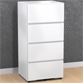Nexera Blvd 3 Drawer Filing/Storage Module in White Lacquer & Melamine