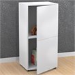 ADD TO YOUR SET: Nexera Blvd 1 Door Storage Module in White Lacquer & Melamine