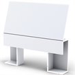 ADD TO YOUR SET: Nexera Blvd Storage Headboard in White Lacquer & Melamine