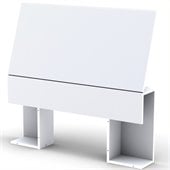 Nexera Blvd Storage Headboard in White Lacquer & Melamine