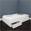 ADD TO YOUR SET: Nexera Blvd Reversible Storage Bed in White Lacquer & Melamine