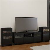 Nexera Vision 2 Tower Entertainment Center in Black