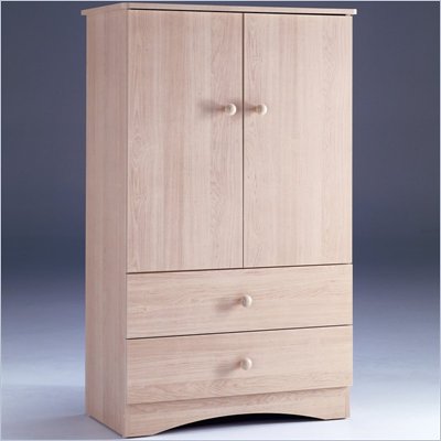 Nexera Alegria 2-Drawer Wardrobe Armoire in Natural Maple