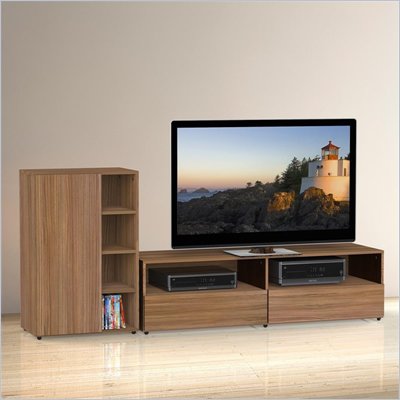 Nexera Alizee 2-Piece Entertainment Set in Walnut
