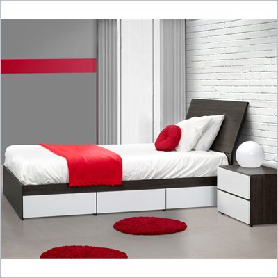 Nexera Allure 39" 4-Piece Bedroom Set in Ebony