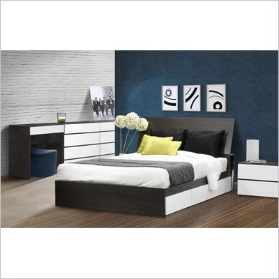 Nexera Allure 54" 6-Piece Bedroom Set in Ebony