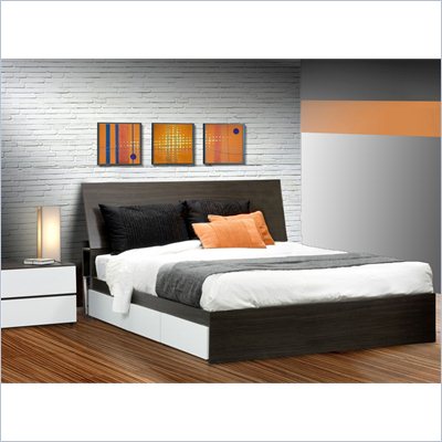 Nexera Allure 60" 4-Piece Bedroom Set in Ebony