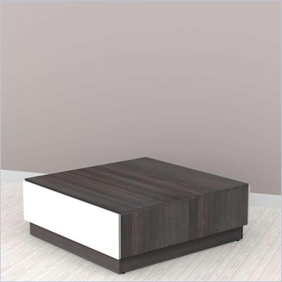 Nexera Allure Coffee Table in White Lacquer & Ebony