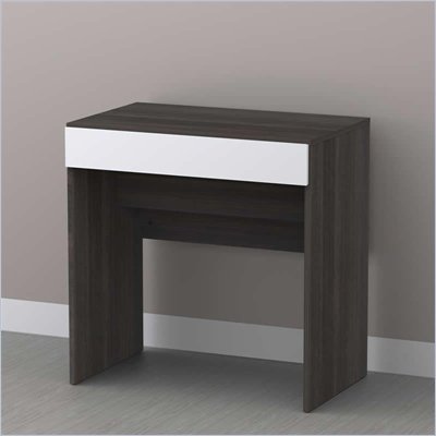 Nexera Allure Vanity in White Lacquer & Ebony