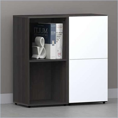 Nexera Allure 2-Piece Storage Module in Ebony and White