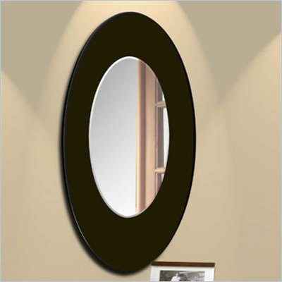 Nexera Boomerang Fine Textured Lacquer Mirror in Wenge Finish